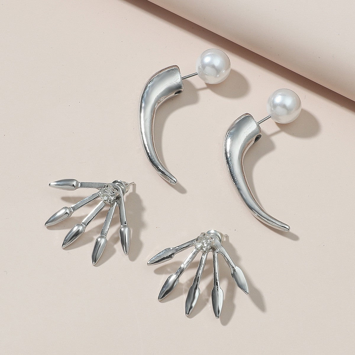 Wholesale Punk rivet pierced earrings