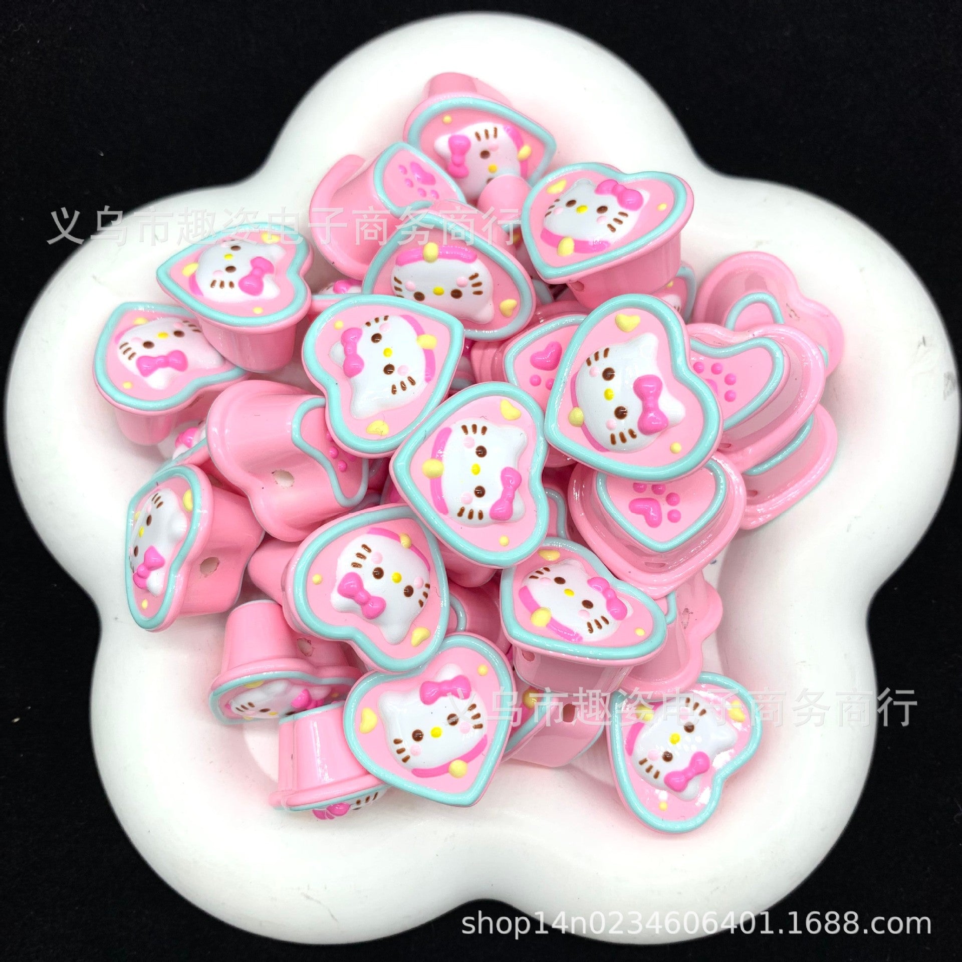 Wholesale 10pcs Jelly-painted beads Acrylic Beads