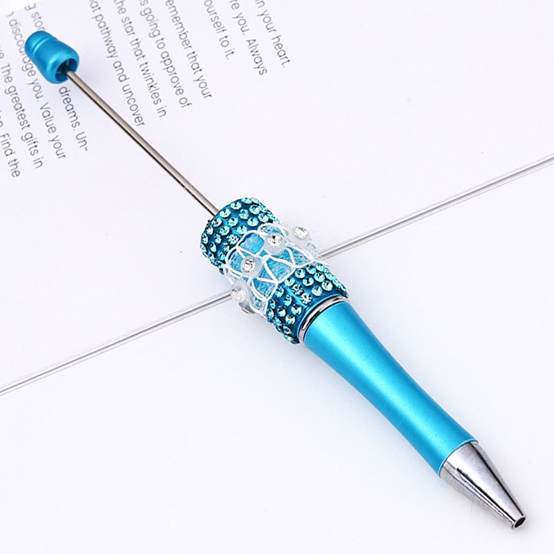 Wholesale 10pcs Beadable Pens DIY Diamond-studded Creative Butterfly Mesh Handmade Diamond Ballpoint Pen
