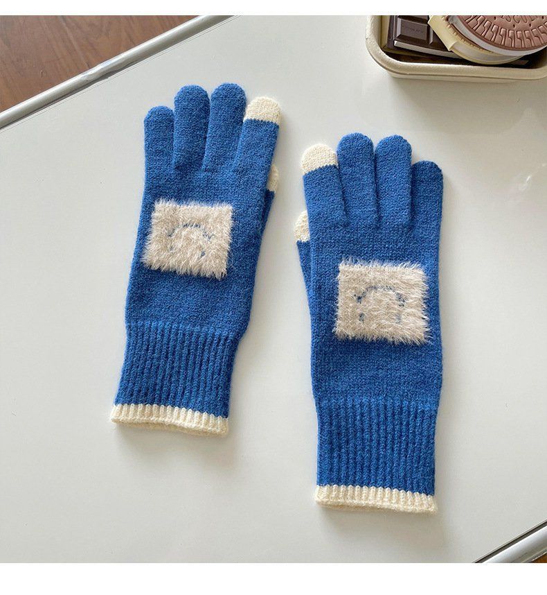 Wholesale Autumn and Winter Outdoor Cycling Cold and Warm Touch Screen Knitted Gloves