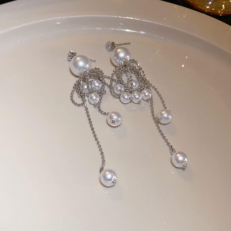 Wholesale Diamond Butterfly Flower Five Pointed Star Tassel Alloy Earrings