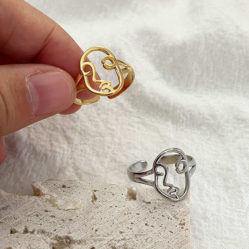 Wholesale Adjustable face mask for opening Titanium Steel Rings