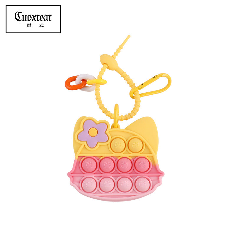 Wholesale Cute Unzipped Coin Purse Cartoon Silica gel Keychain