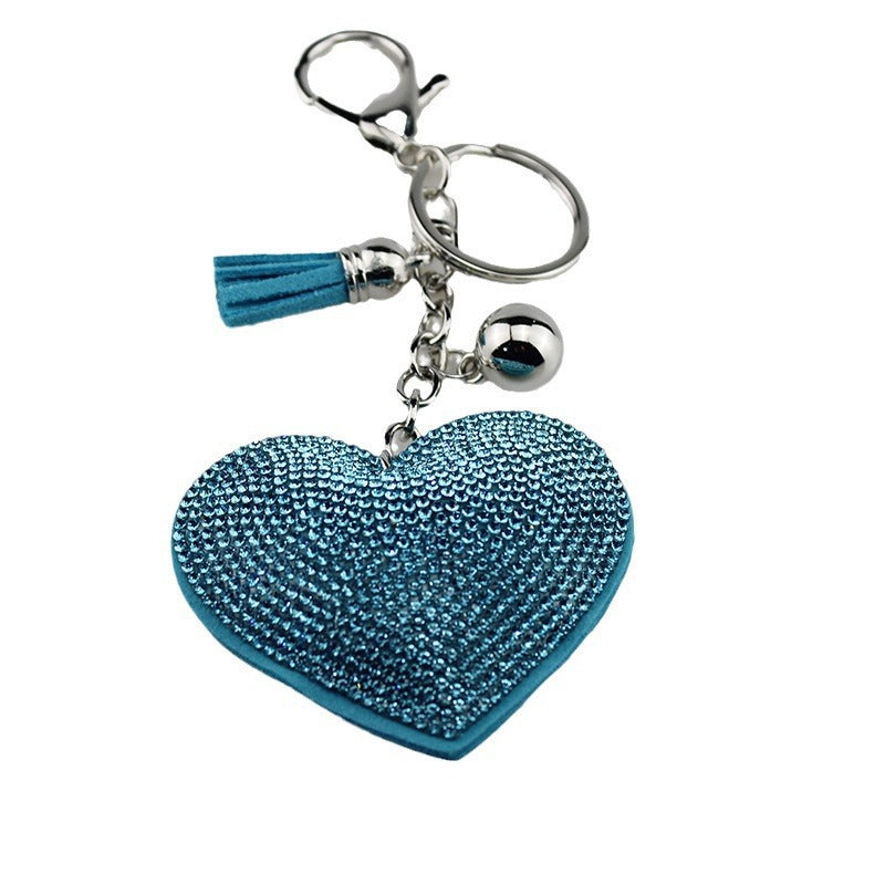 Wholesale Rhinestone Colorful Heart Keychain