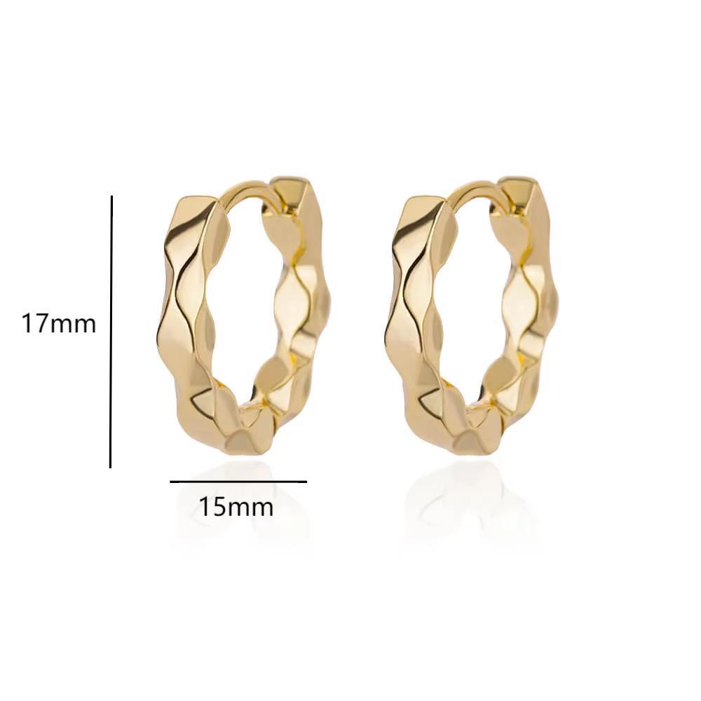 Wholesale Gold Geometric Solid Square Atmospheric Earrings