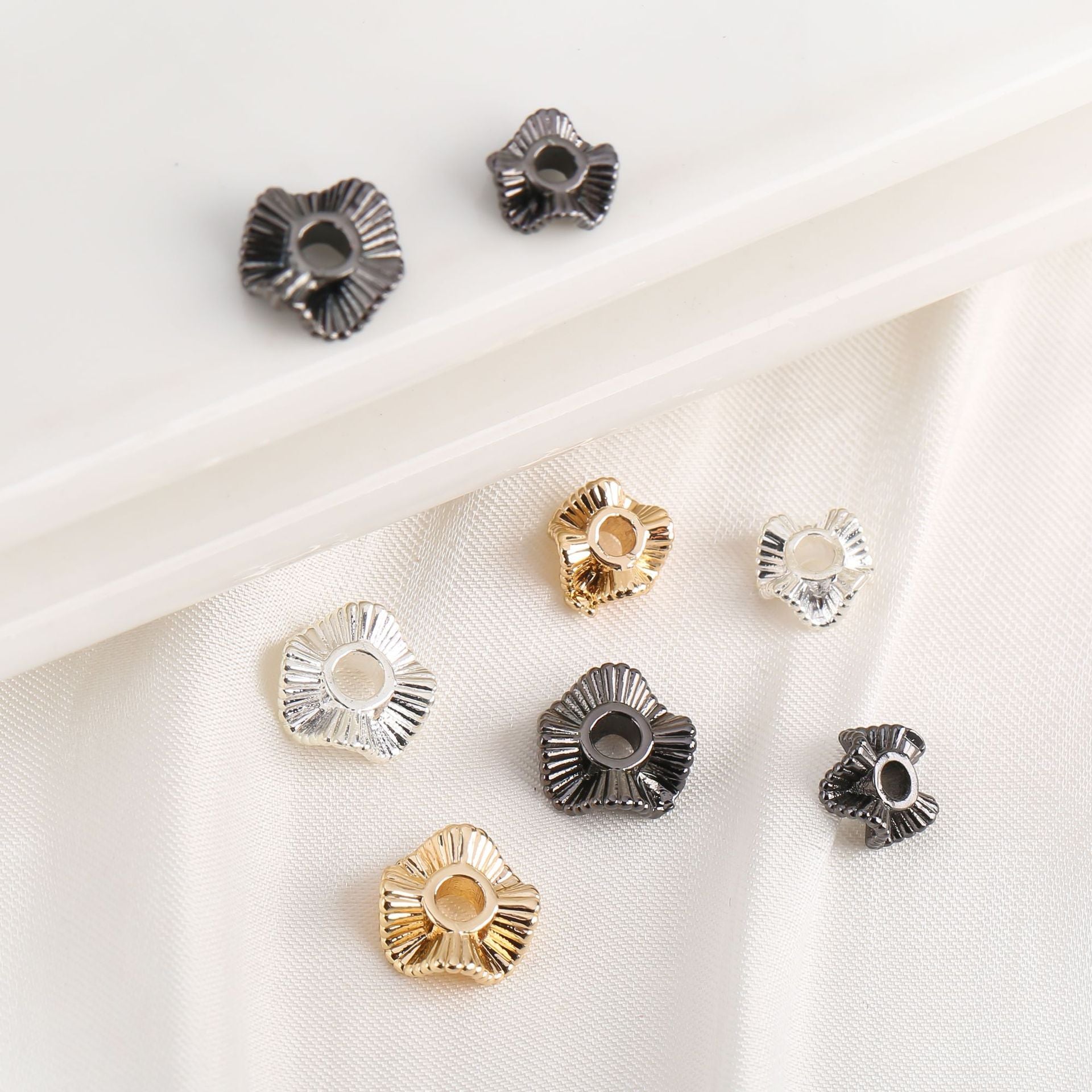 Wholesale 50pcs  gold-plated color-preserving spacer bead