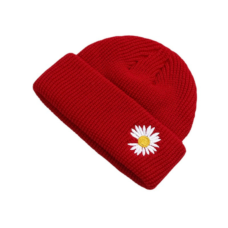 Wholesale Daisy Knitted Wool Cap