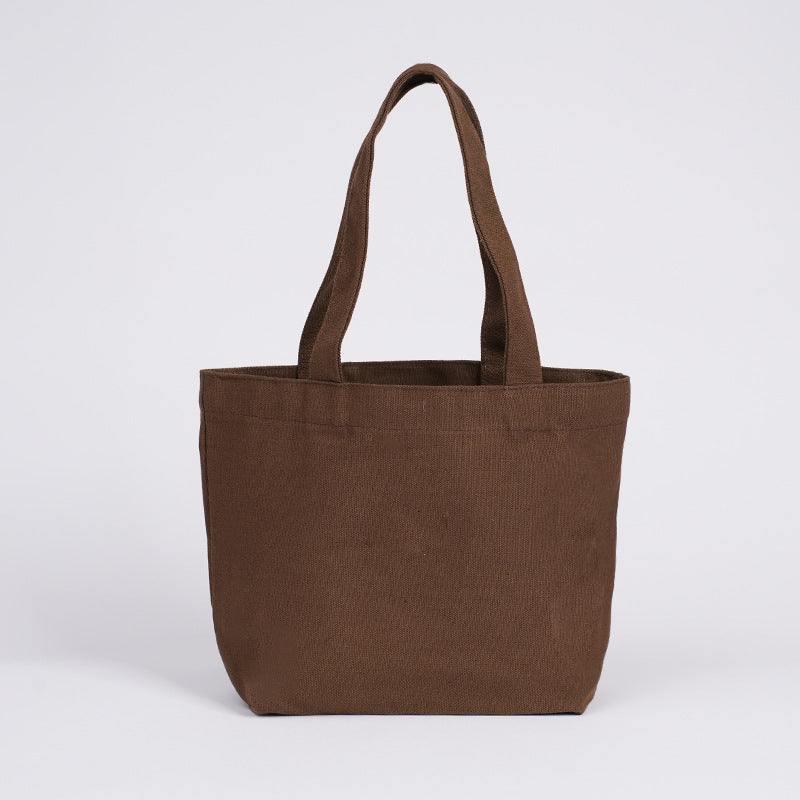 Wholesale 12 color cotton in stock canvas bag cute portable small cloth bag logo hand gift cotton bag