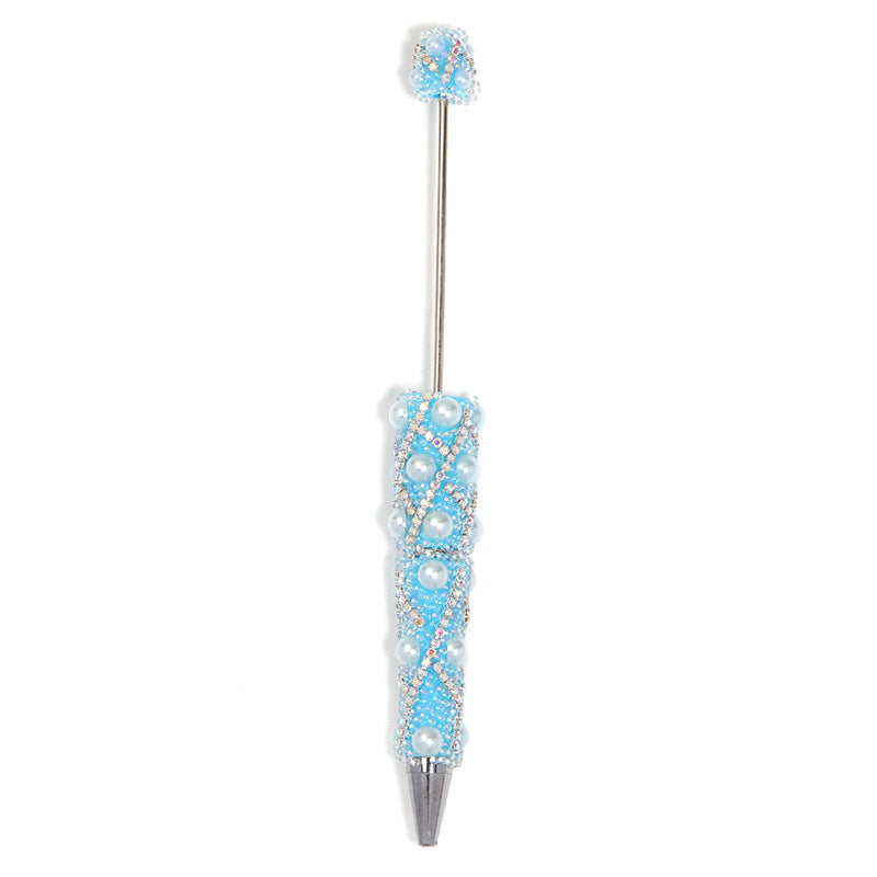 Wholesale 5pcs Heavy Industry Full Diamond Pearl Chain Beaded Pen DIY