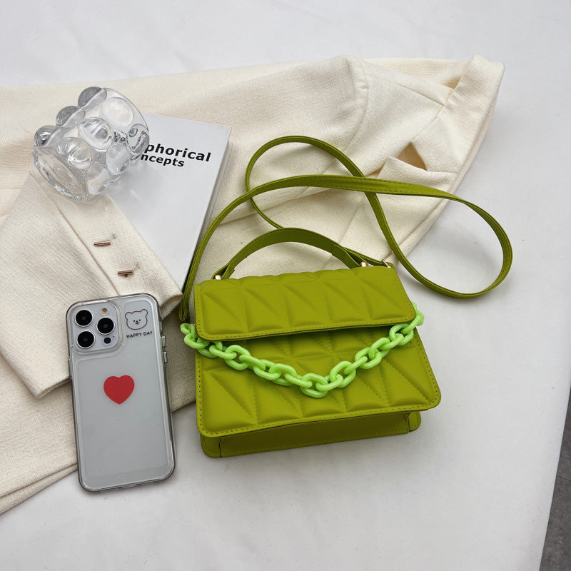 Wholesale Simple Diamond-shaped Trendy Fashion Handbag Shoulder Bag