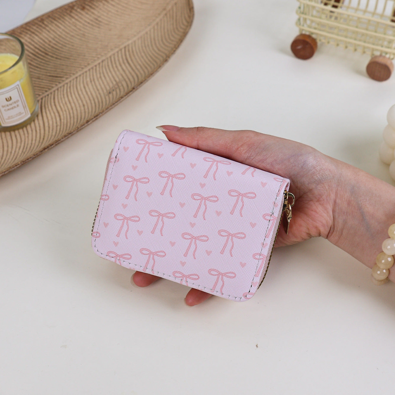 Wholesale Cartoon Sweet Mini Bow Multi Card Pocket Wallet