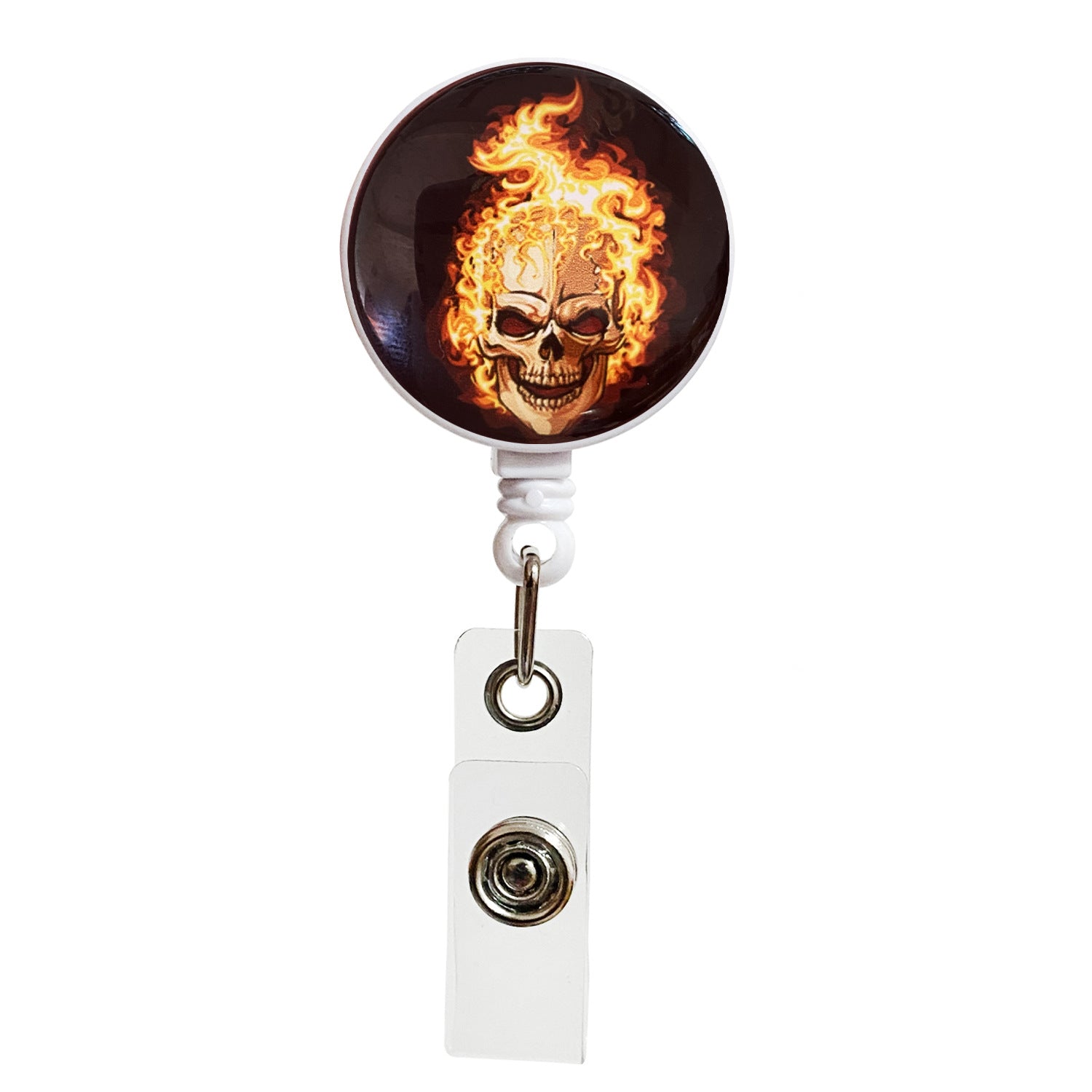 Wholesale Crystal Glass Skull Telescopic Keychain