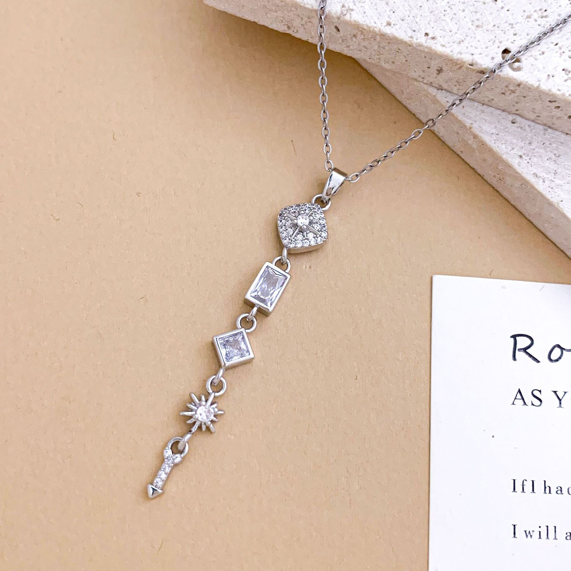 Wholesale Bow Necklace Accessories Women' s Luxury Titanium Steel Necklace