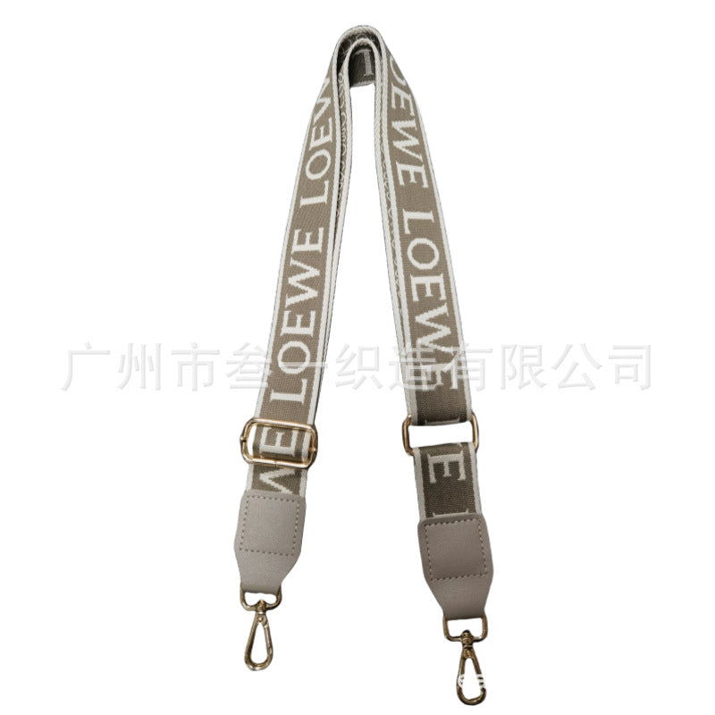 Wholesale English Letter Personalized Canvas Versatile Single and Double Shoulder Crossbody Adjustable Shoulder Strap