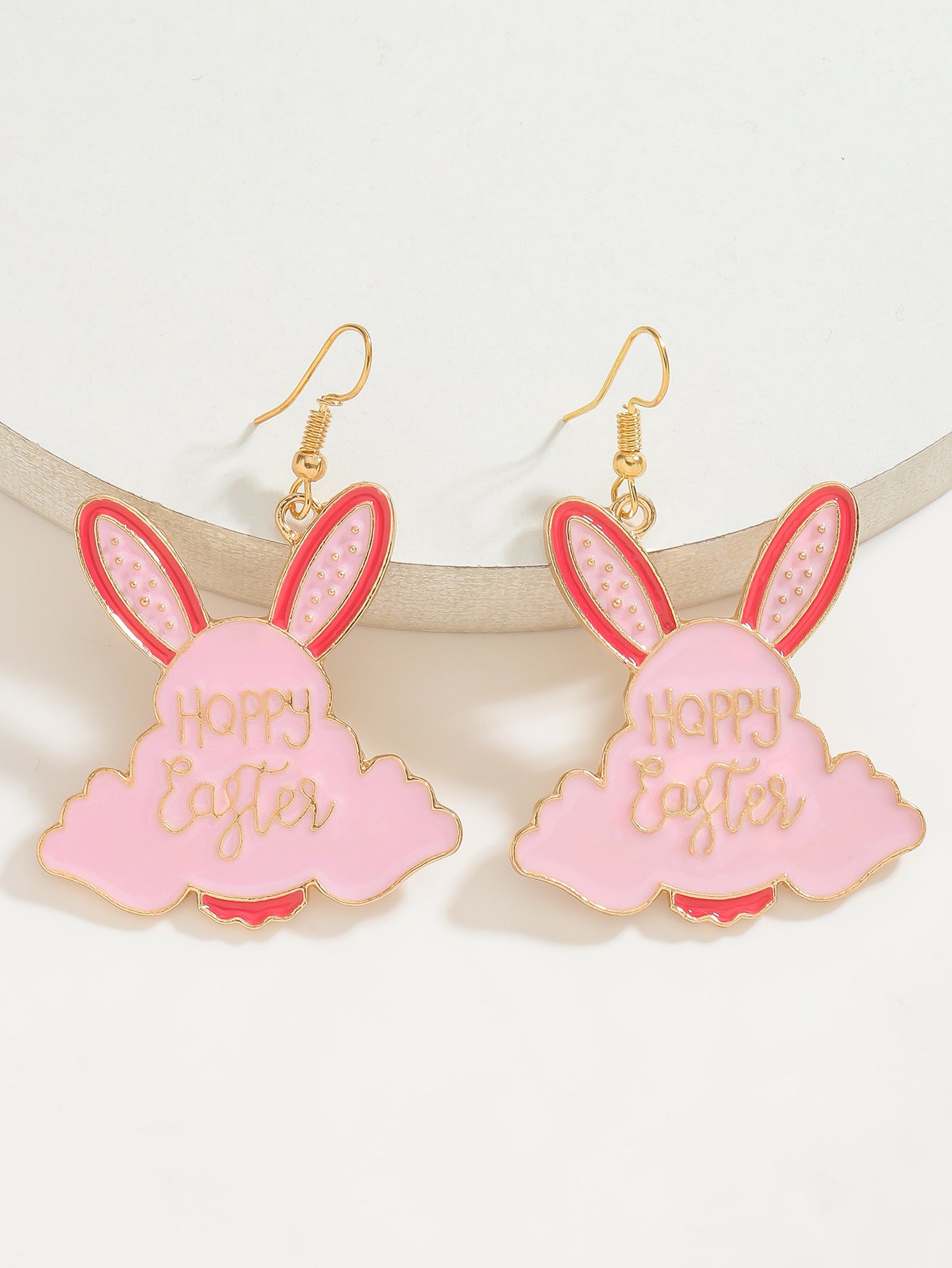 Wholesale Cute Rabbit Easter Letter Radish Egg Earrings