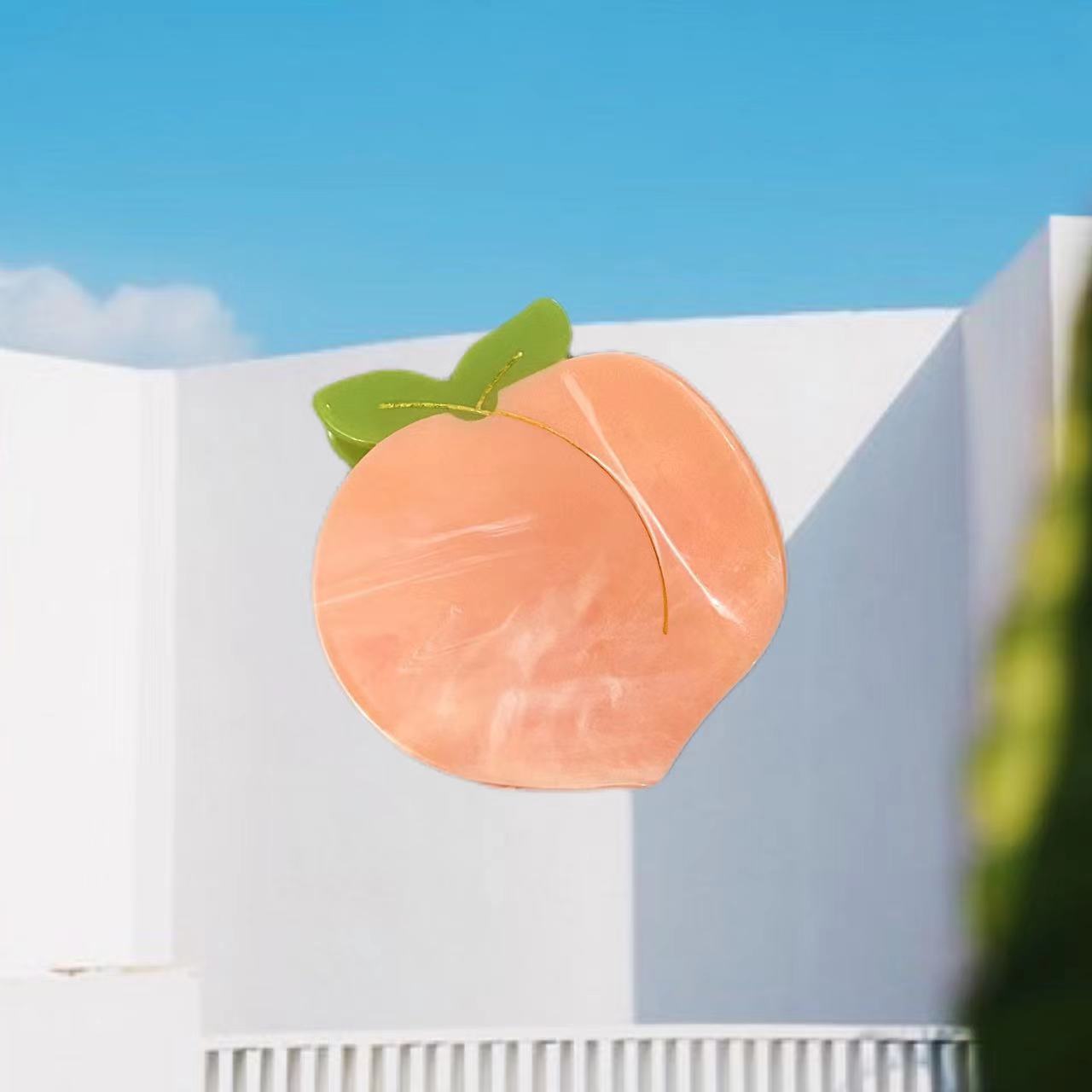 Wholesale Acetate Apple Fun Hair Clips