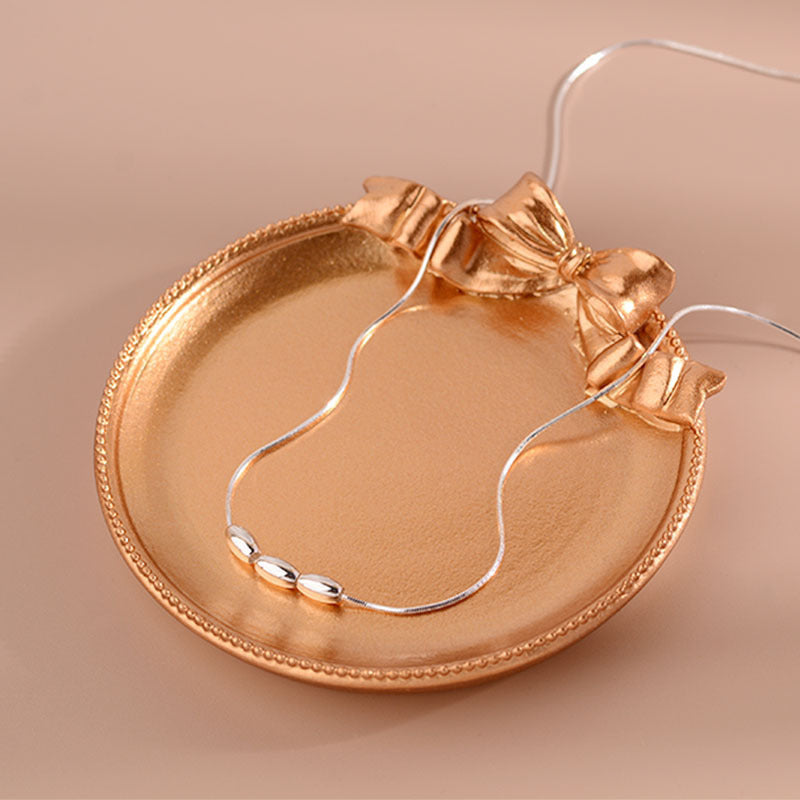 Wholesale 925 Silver Rice Grain Necklace