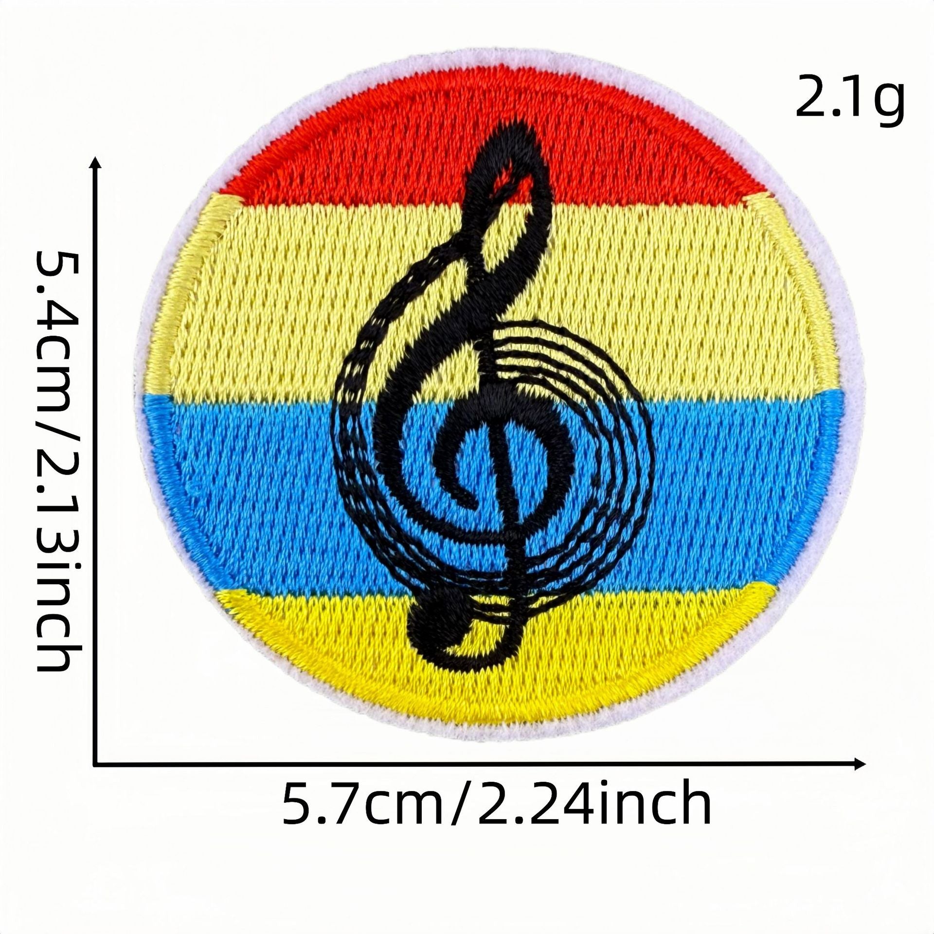 Wholesale Cartoon Music Note Embroidered Patches Iron On Clothing Accessory Trendy Decorative Gift And Boutique Resale
