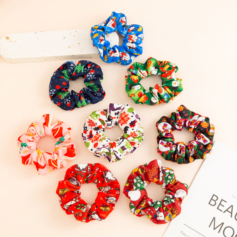 Wholesale Christmas Snowman Bell Santa Claus Deer Antler Hat Large Intestine Hairband