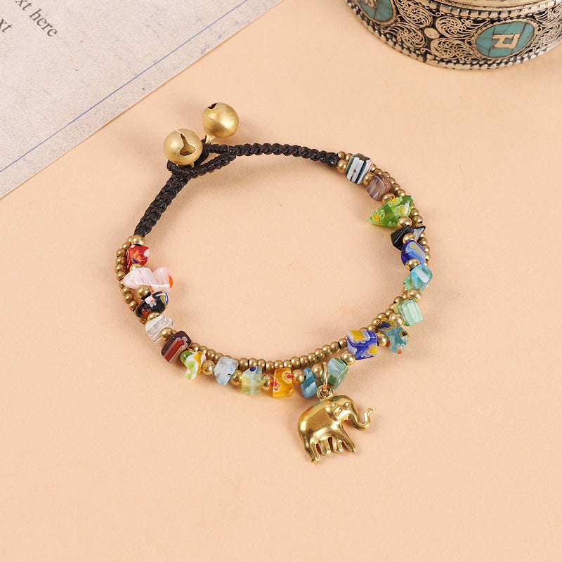 Wholesale Hand-woven Ethnic Elephant Bracelet