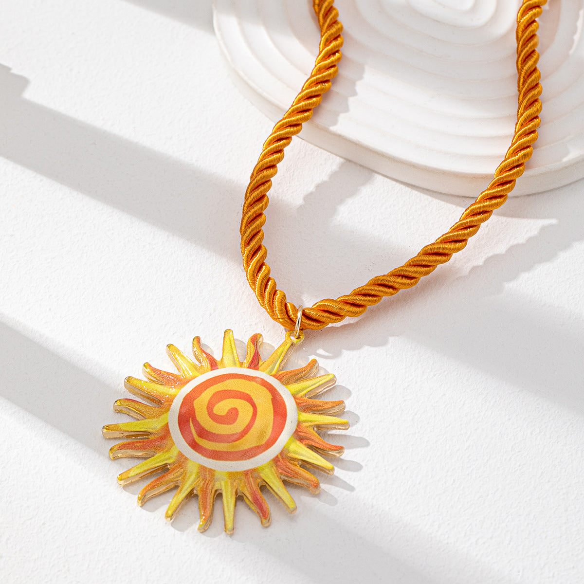 Wholesale Red Coral Shell Conch Pendant Necklace