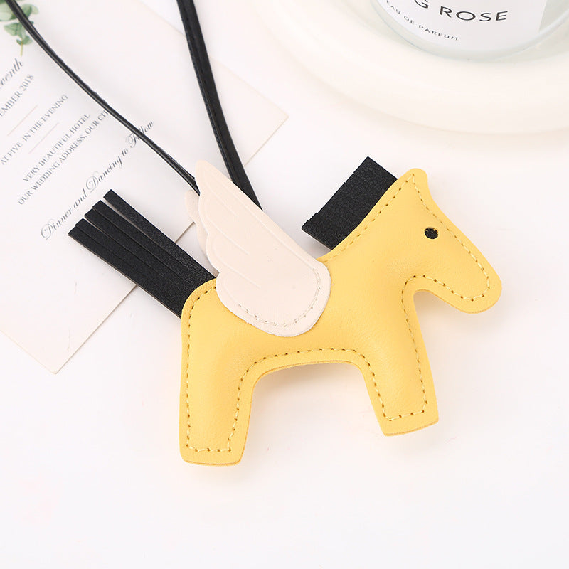 Wholesale Classic Wings Creative Pony Leather DIY Pendant Bag Pendant