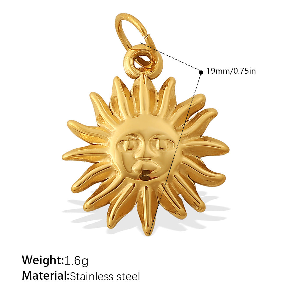 Wholesale Ocean style retro key heart-shaped stainless steel necklace pendant accessories