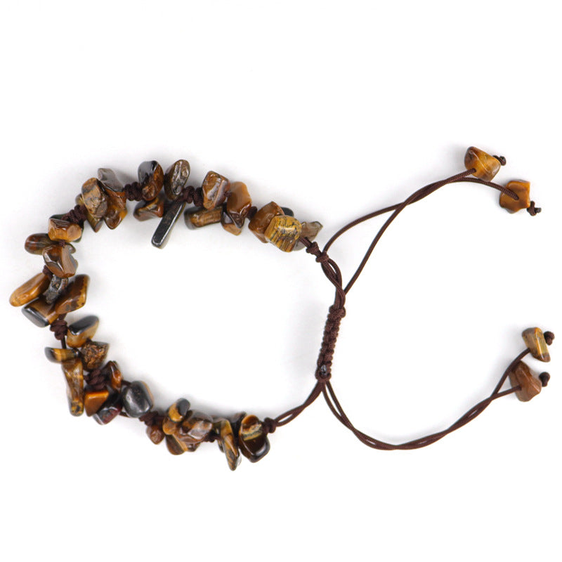 Wholesale Natural Crystal Agate Gravel Pure Hand-woven Adjustable Bracelet