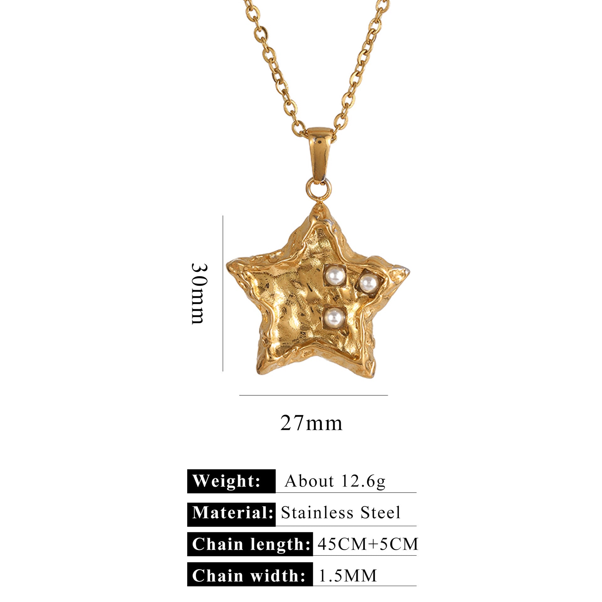 Wholesale Pearl Casting Love Pendant stainless steel necklace