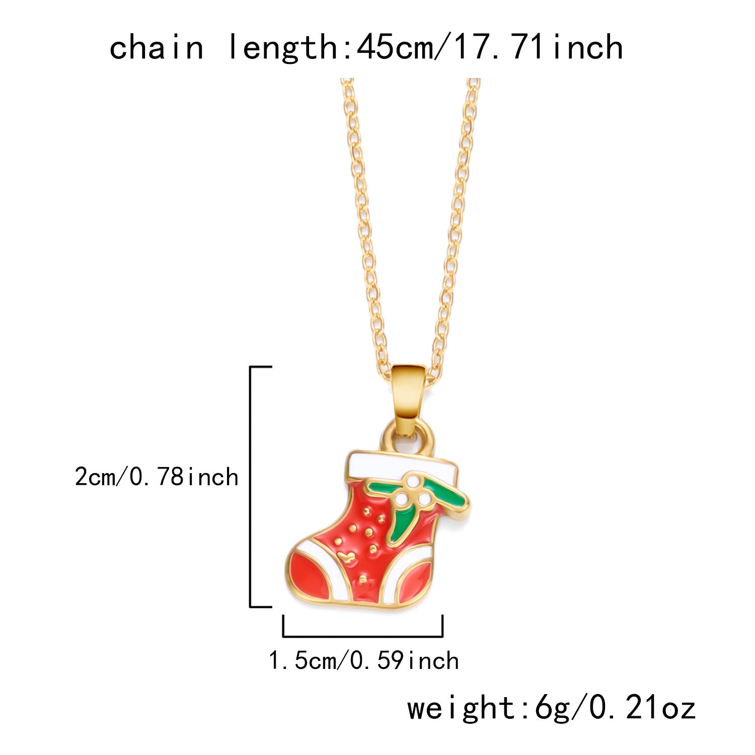 Wholesale Christmas Dopamine Colored Necklace