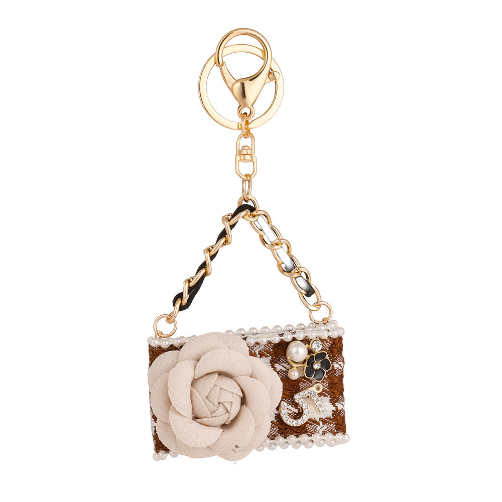 Wholesale Camellia Bag Style Keychain