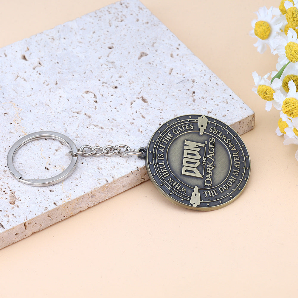 Wholesale Game Peripherals  Retro Metal Keychain Pendant