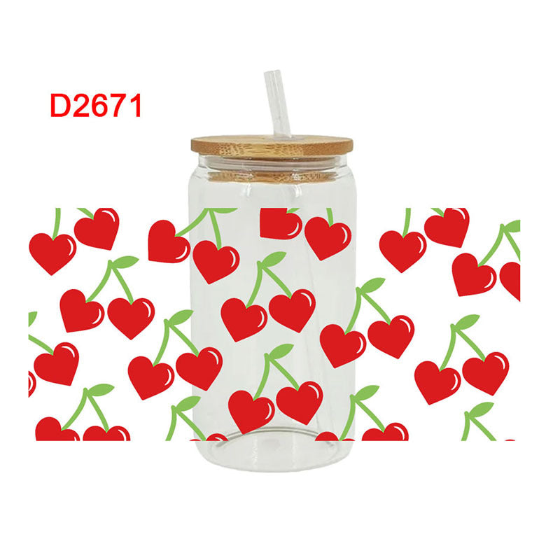 Wholesale  Cartoon printing heat 16oz Cup UV DTF Wraps