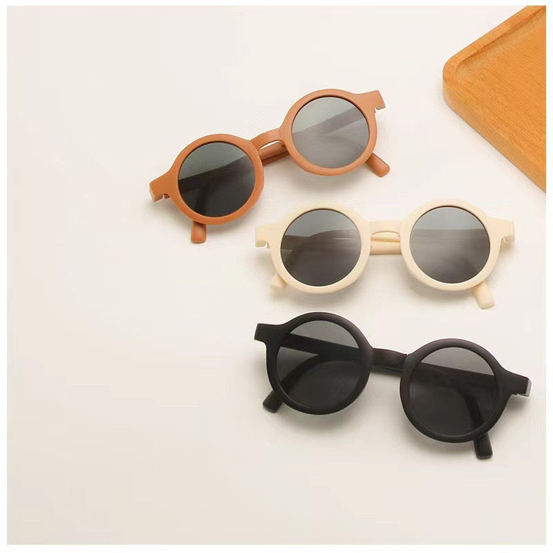 Wholesale Children's Round Shade Frosted Folding Sunglasses