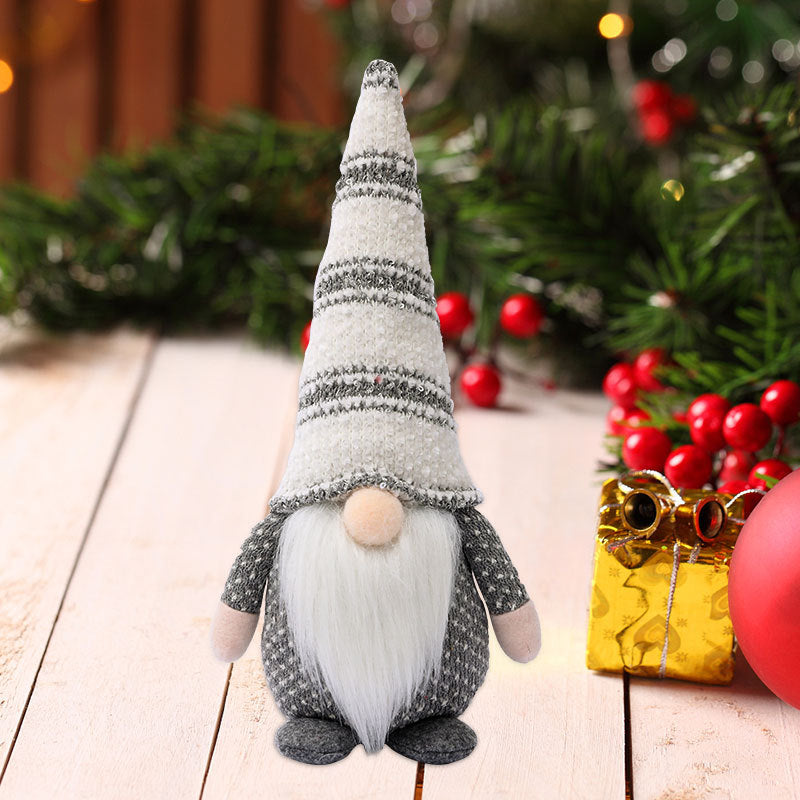 Wholesale Christmas Doll Knitted Pointed Hat Sitting Decoration