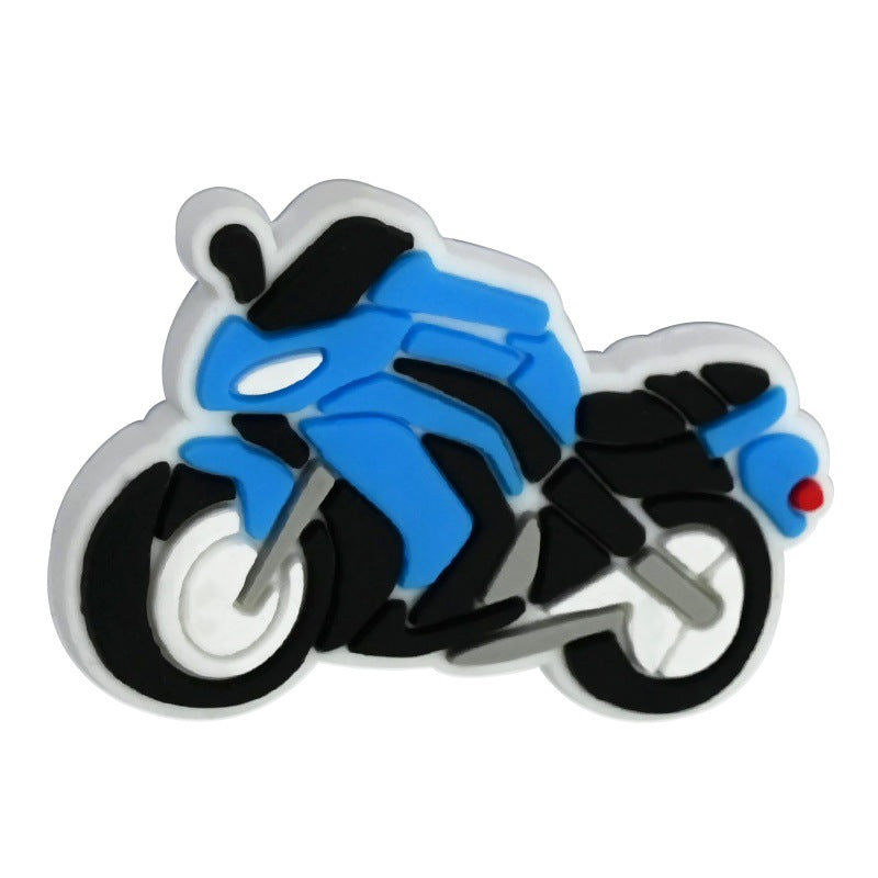 Wholesale Random 100pcs Motorcycle Beads PVC Soft Rubber Beads Focal Beads