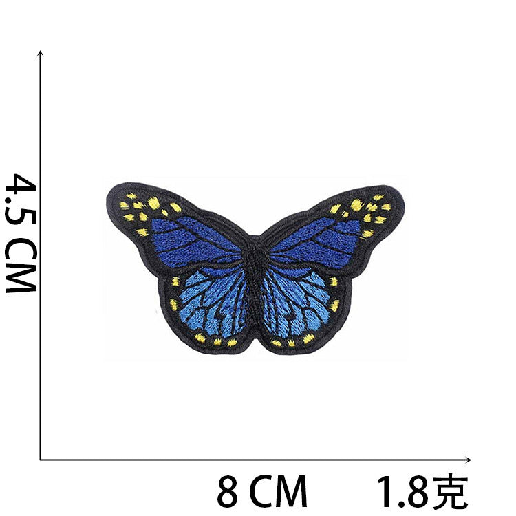 Wholesale Chic Polyester Embroidered Iron On Patches Assorted Butterfly Sunflower Designs For Clothing Craft Supply Resale