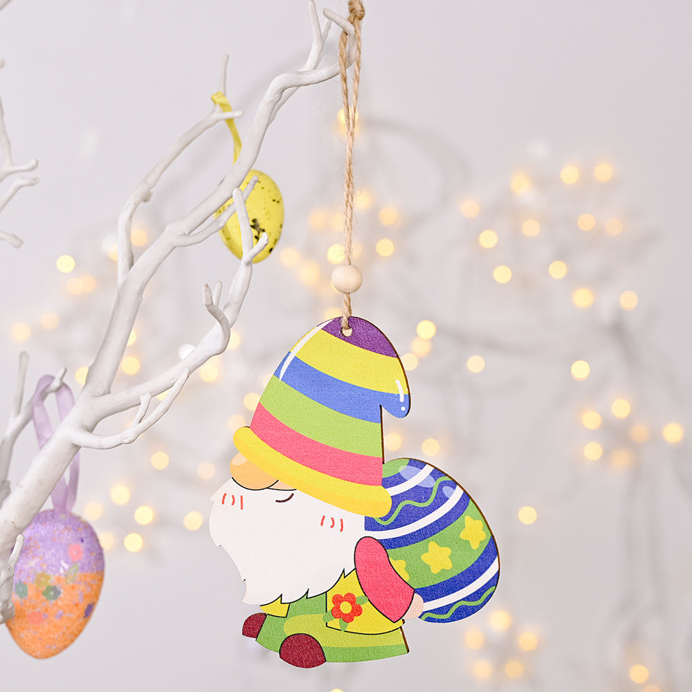Wholesale of Easter Wooden Painted Printed Decorations