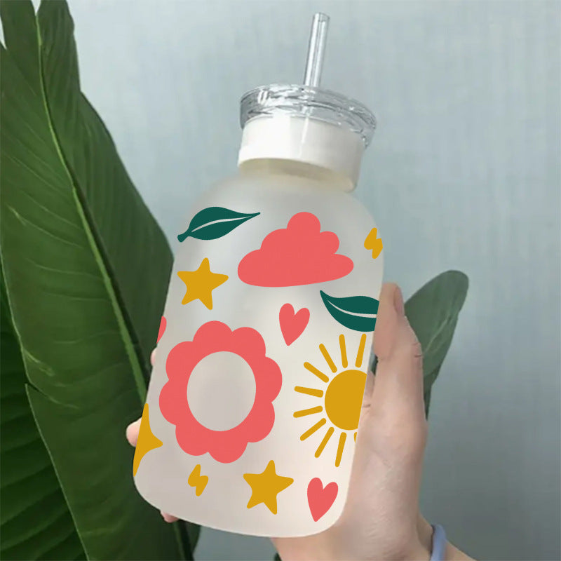 Wholesale Colorful Sun Moon Planet 16oz Cup UV DTF Wraps