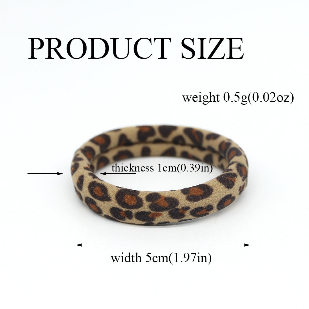 Wholesale Women's Hair Ring Leopard Print Towel Ring Ponytail High Elastic Hair Rope