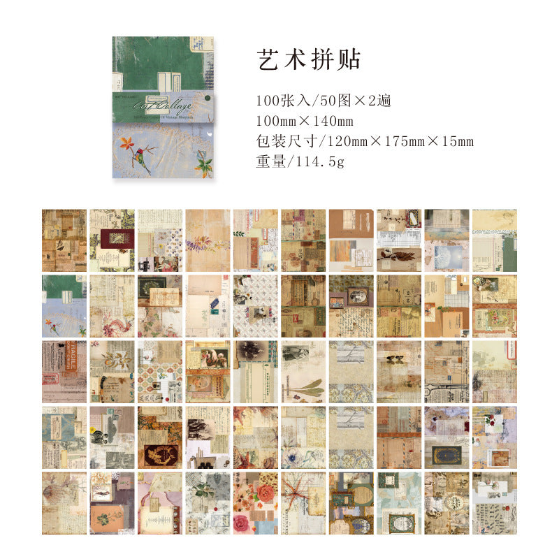 Wholesale Retro Human Morning and Evening Series Collage Handmade Tent DIY Decoration