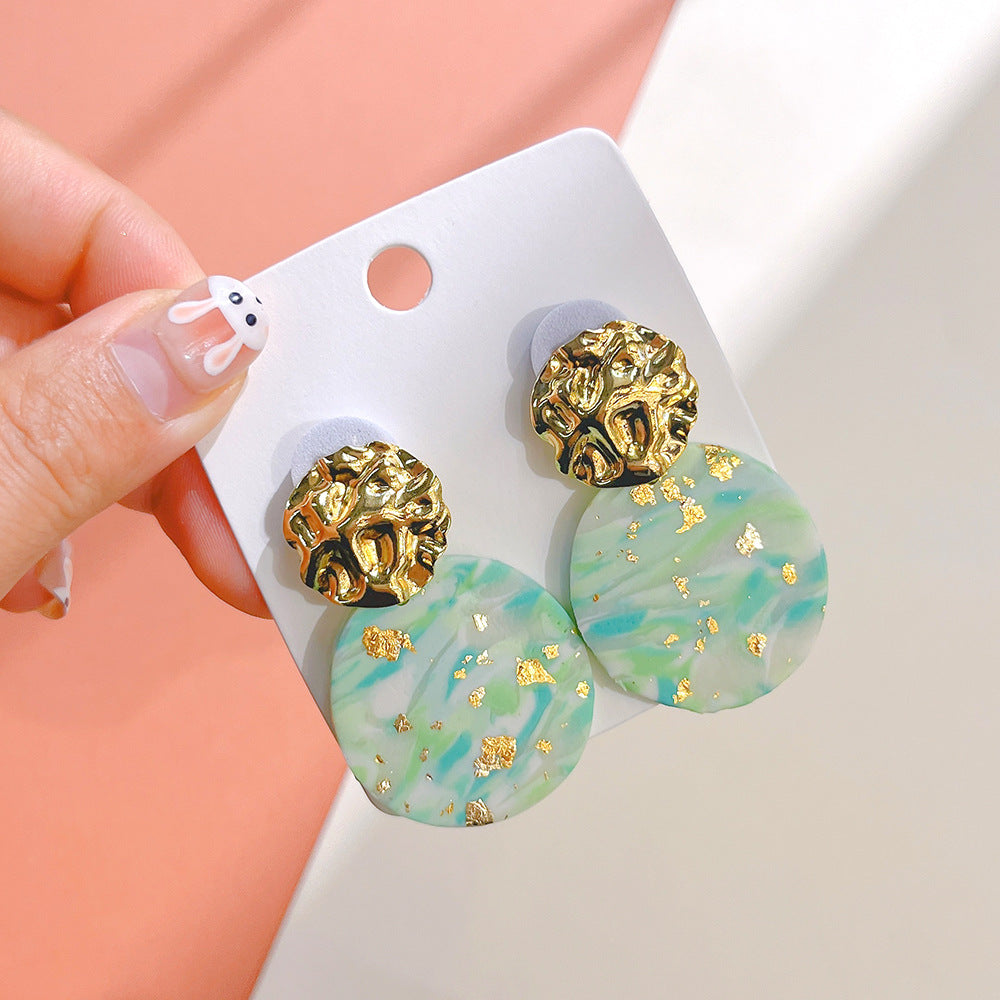 Wholesale Starry Sky sy Soft Ceramic Geometric Splicing Earrings