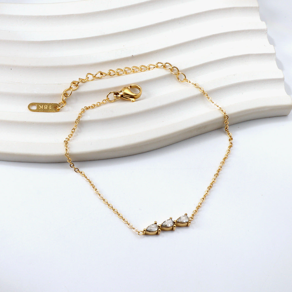 Wholesale Vintage Stainless Steel Circular Geometric Diamond Bracelets