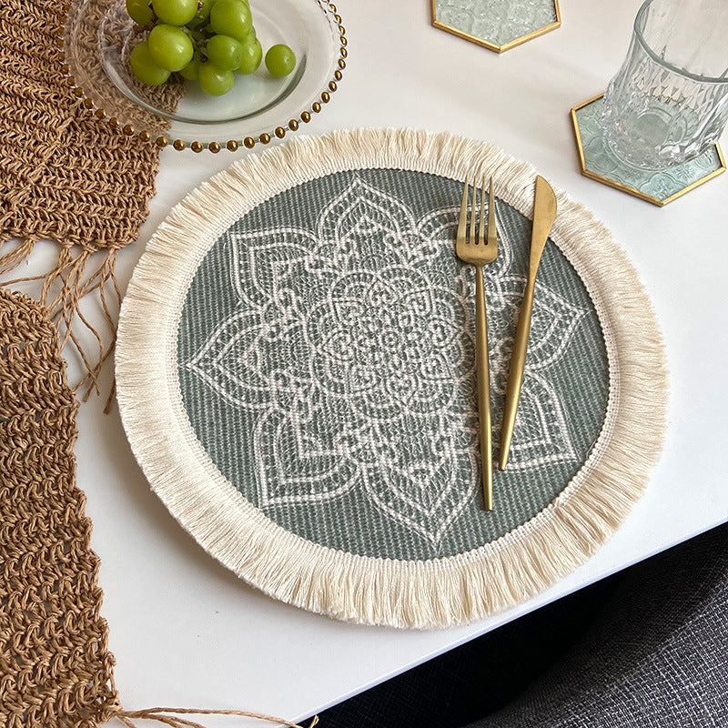 Wholesale Boho Woven Cotton Anti-scalding Placemats