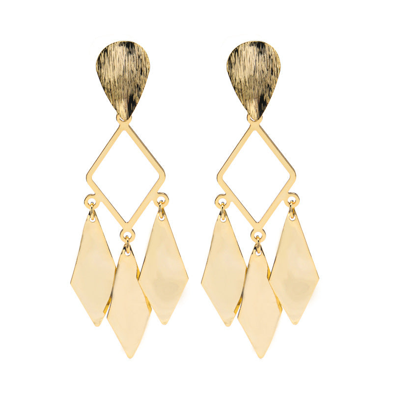 Wholesale Metal Diamond Vintage Earrings