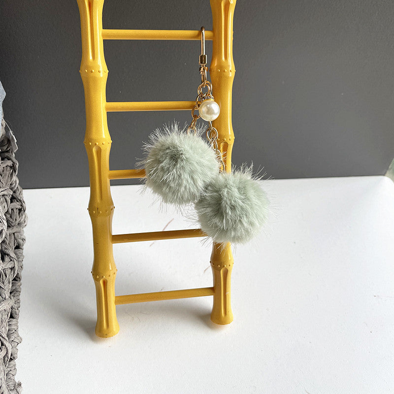 Wholesale Cute Pearl Candy Plush Ball Bags, Keychain Pendants