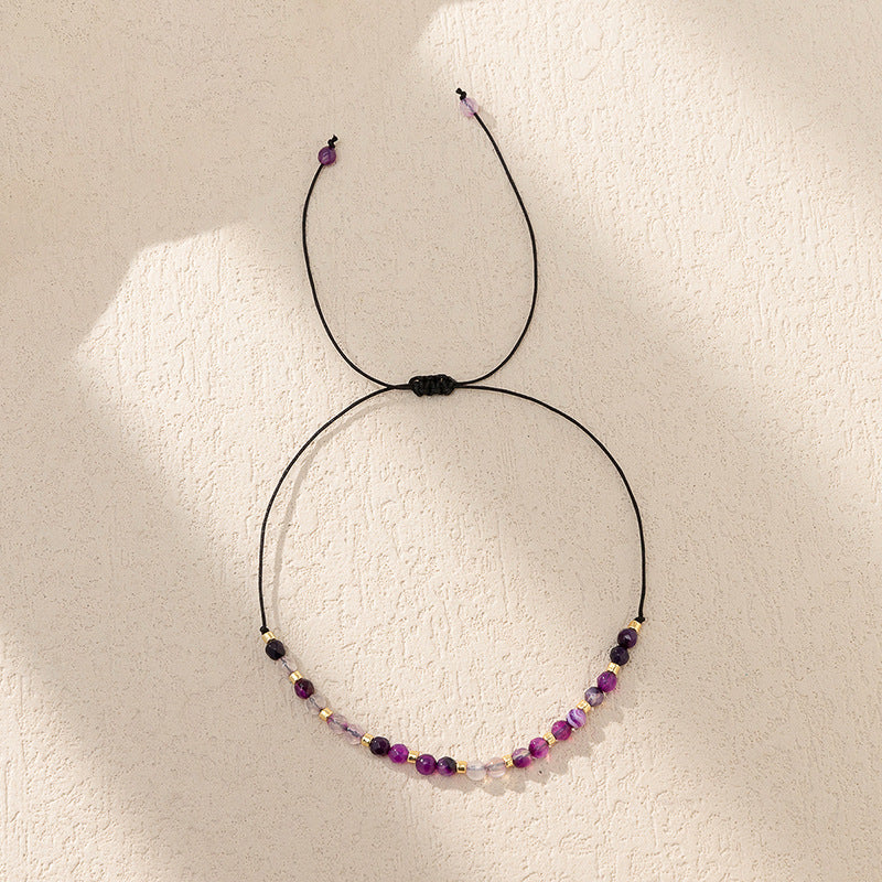 Wholesale Adjustable Color Stone Braided Bracelet