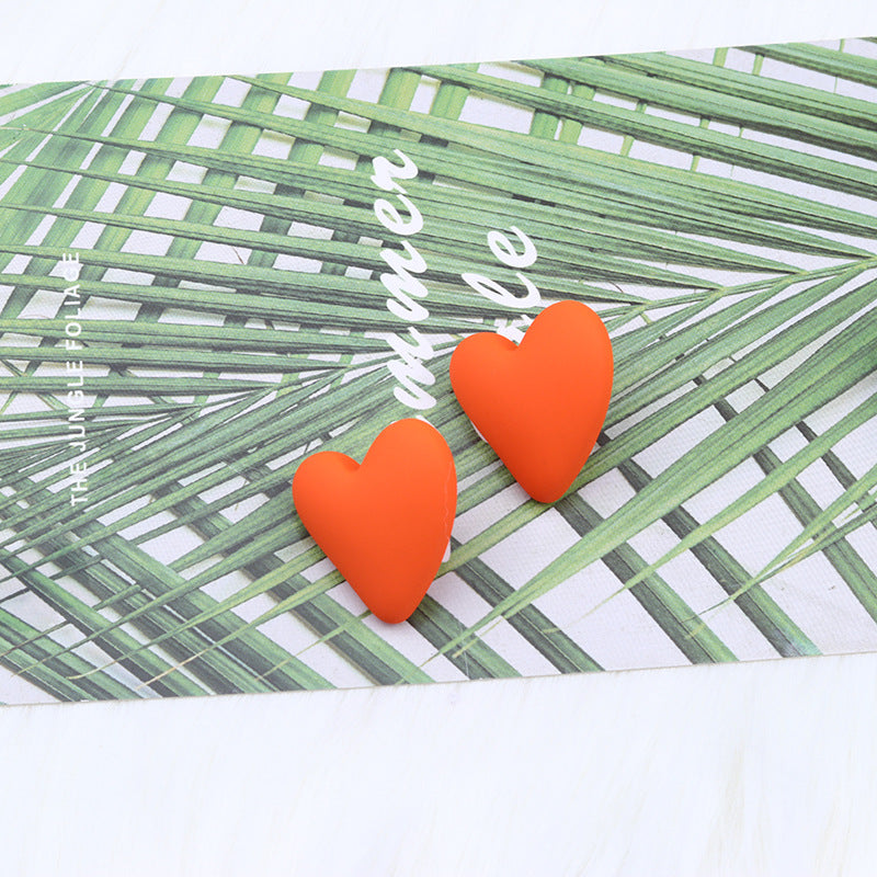 Wholesale Valentine's Day 18 Colors Small Heart Valentine's Day Acrylic Earrings