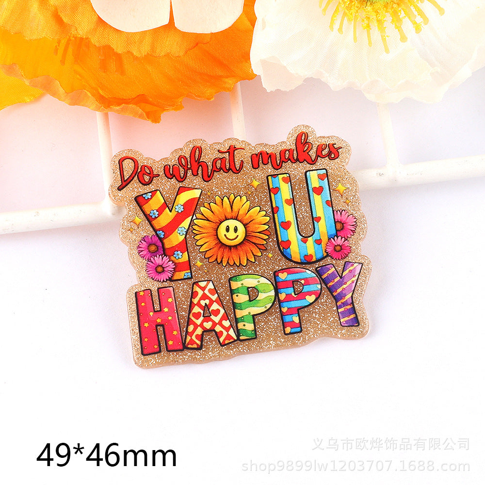 Wholesale 10pcs Cute Cartoon Character Acrylic Flatback Charm