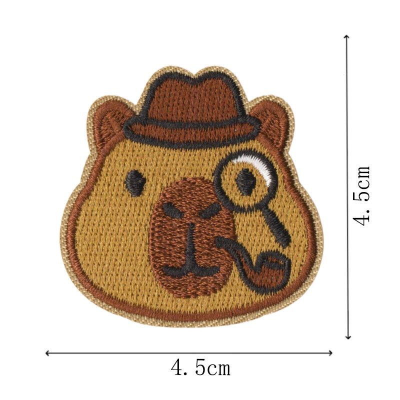 Wholesale Capybara Embroidered Patches Iron On No Sew Repair Set Of 9 For Clothes Backpacks Casual Craft Supply